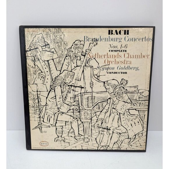 Bach Brandenburg Concertos Nos 1-6 Complete Epic Records SC-6032 LC 3600 - Picture 1 of 7